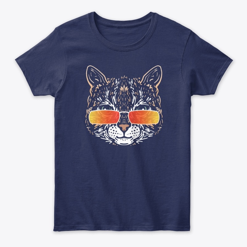 Cute Cat in Sunglasses (Colored+sg07)