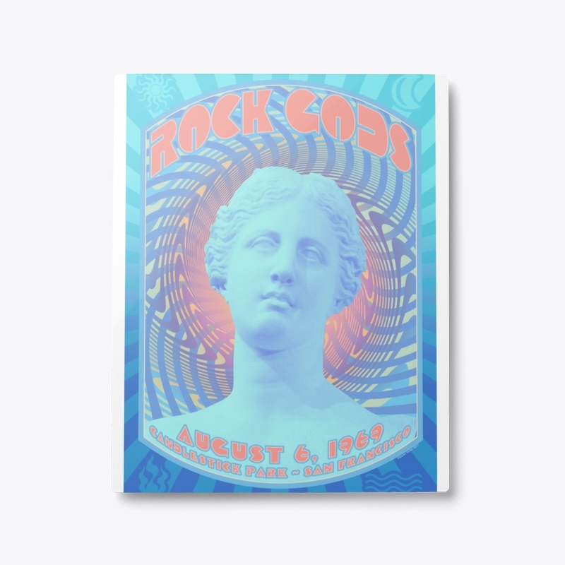 Psychedelic Poster "Rock Gods" 1969 