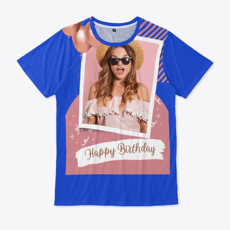 Pink White Minimalist Happy Birthday 