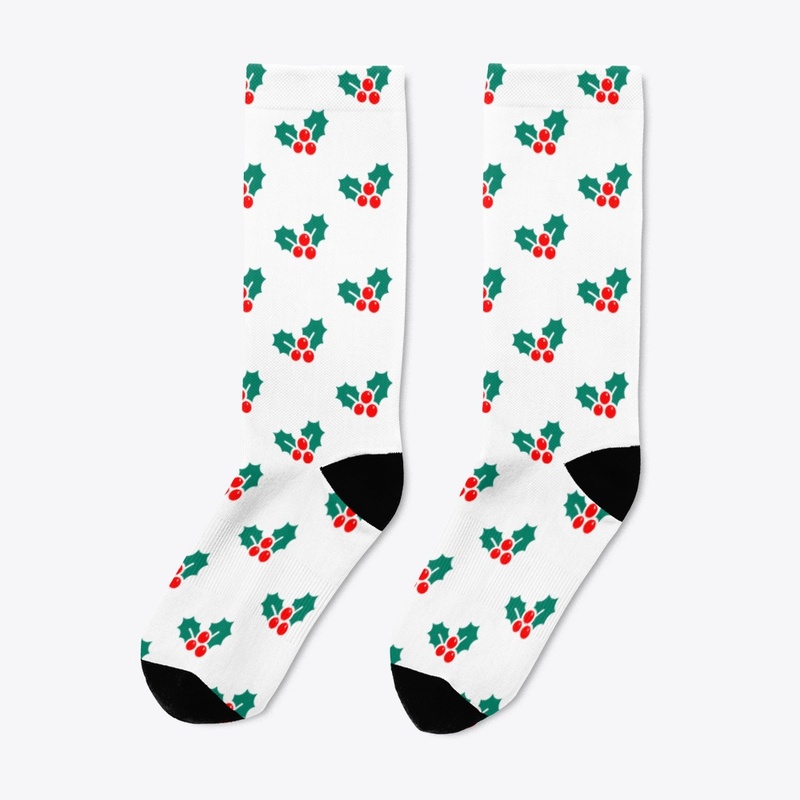 Mistiletoe & Merry Christmas Socks