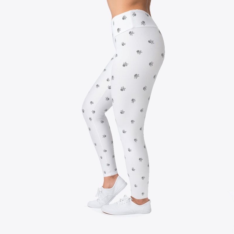 Halloween, Gray Skulls, leggings.