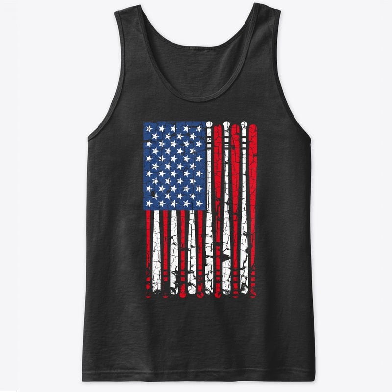 Vintage American Flag Baseball Gift