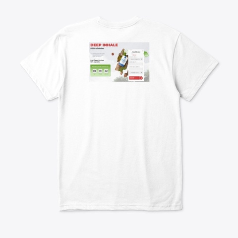Deep Inhale Cena White T-Shirt Back