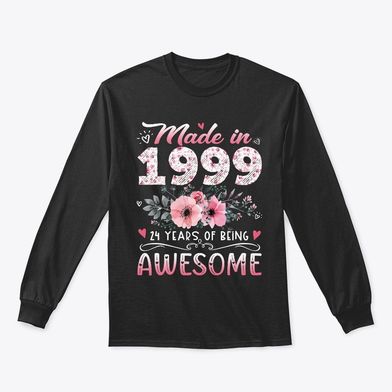 Made In 1999 Floral 24th Birthday