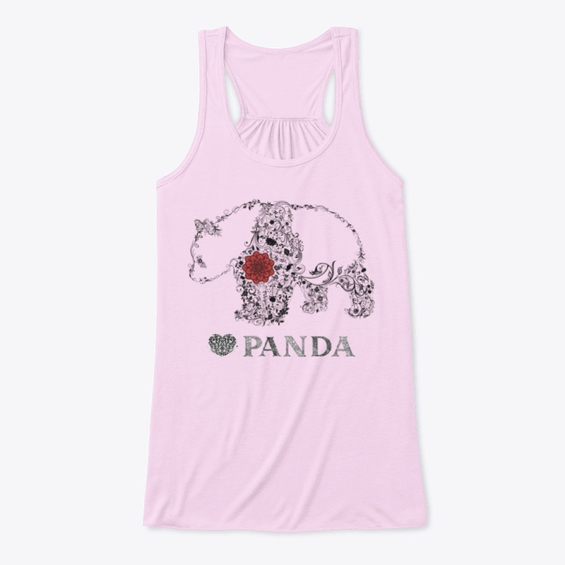 mandala heart panda -panda day