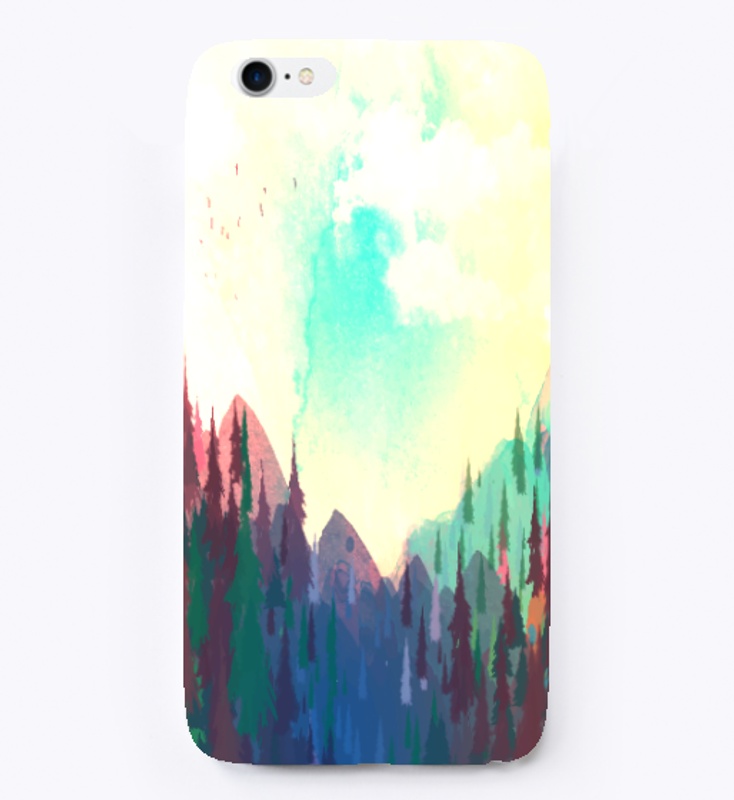Watercolor Wood Pattern iPhone Case
