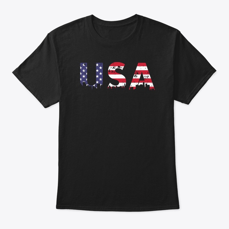 USA T Shirt US Flag Tee 