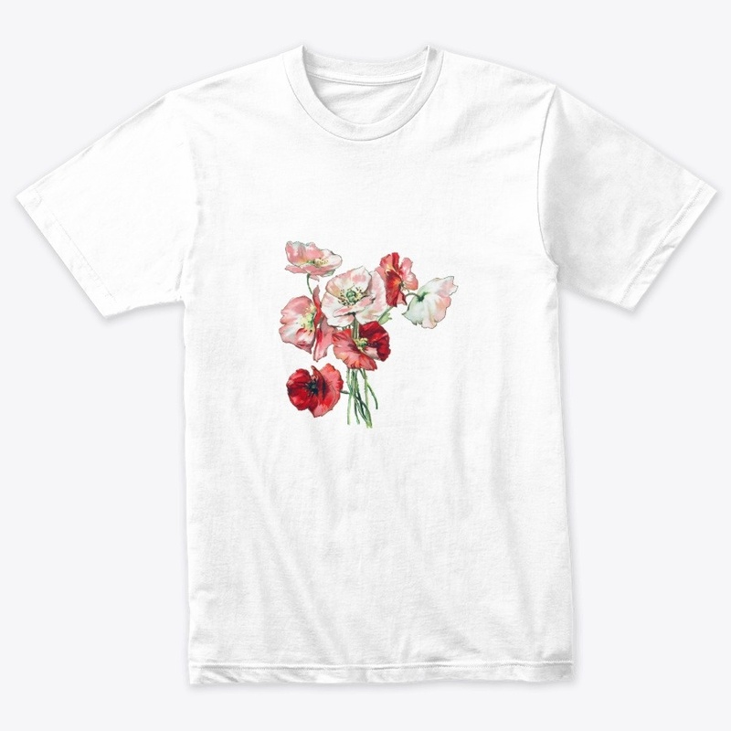 Realistic Red and Pink Flowers Design
