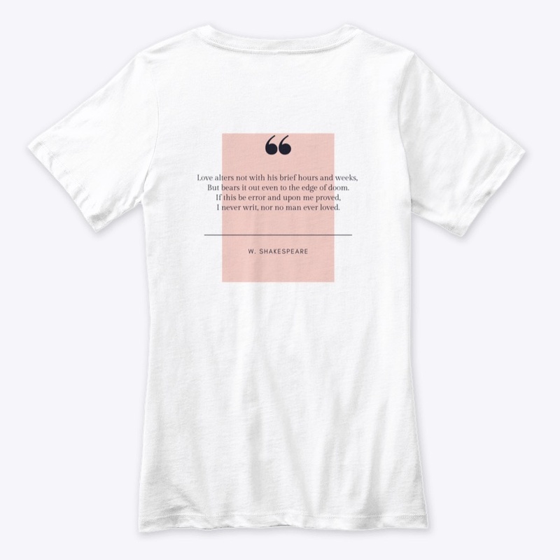 Shakespeare Poem Women V-Neck T-shirt
