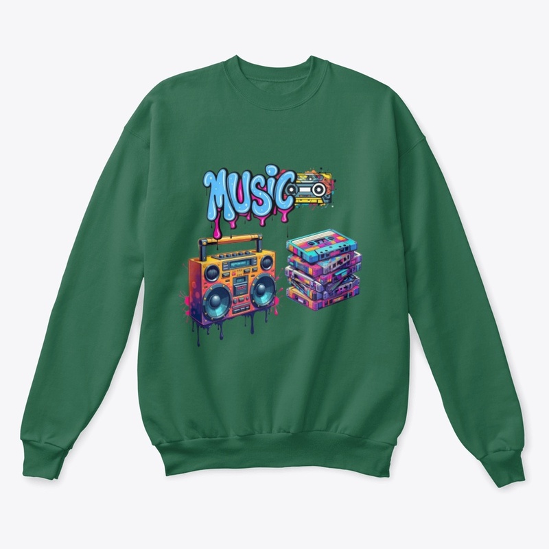 Retro Music Boombox Graphic Tee Unisex
