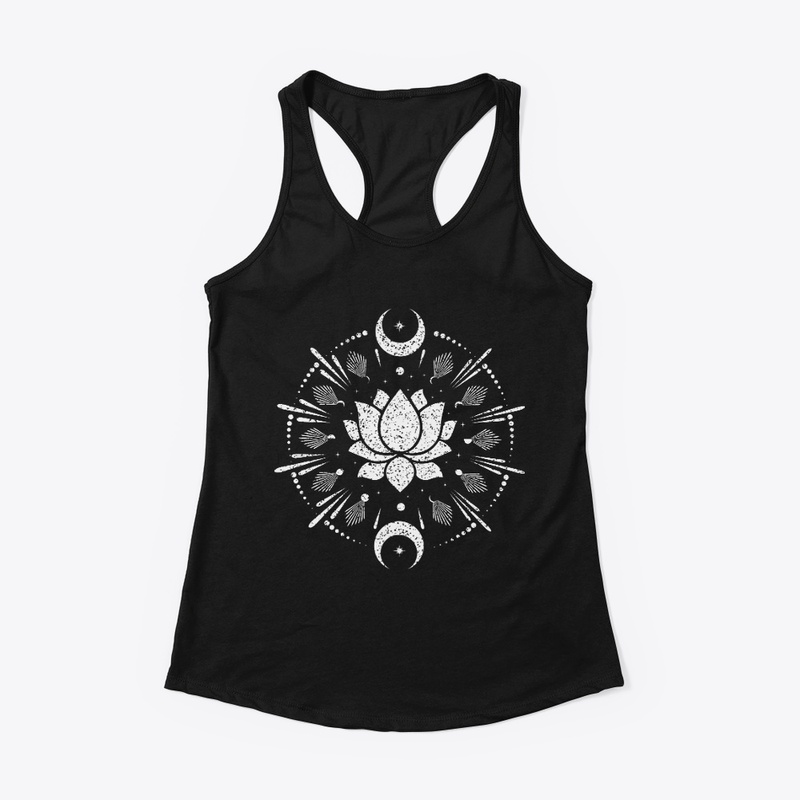 Lotus Mandala Yoga Sacred Moon T-Shirt