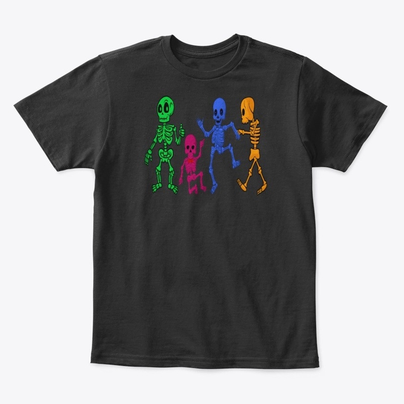 skeleton family happy halloween daY