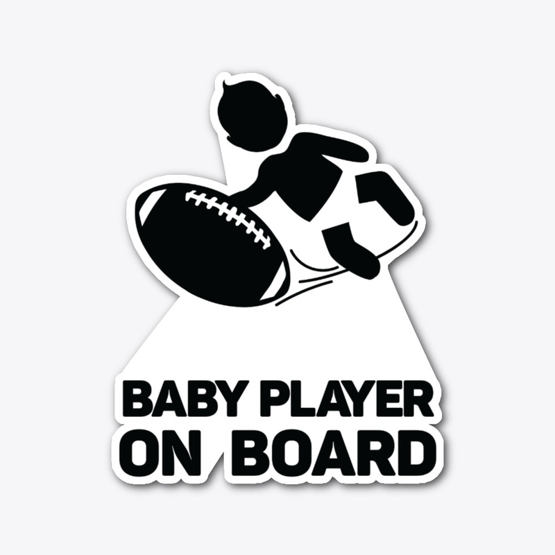 CAR STICKER - BABY PLAYER ON BOARD