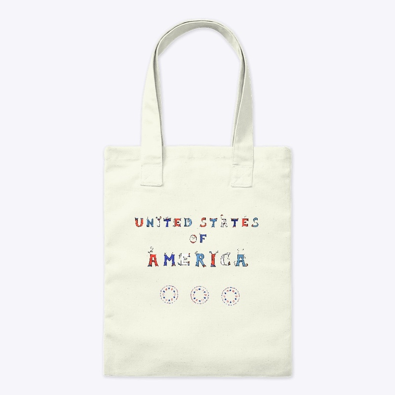 United States of America Word Art
