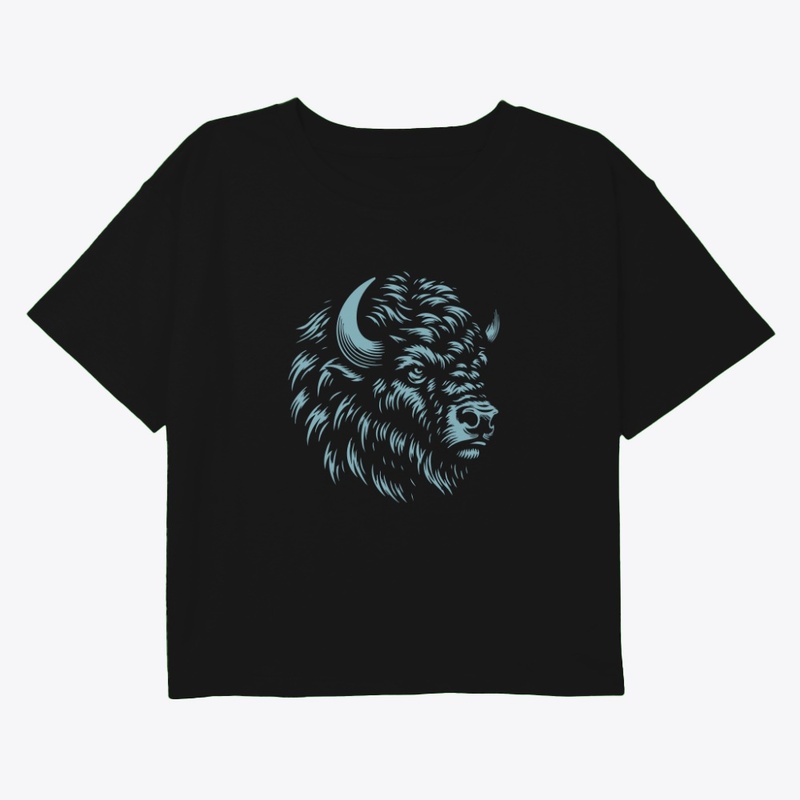 Powerful Bison Head Design
