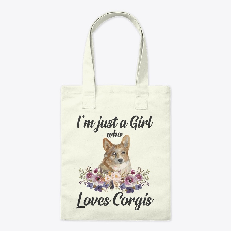 Girl Loves Corgis Watercolor Style