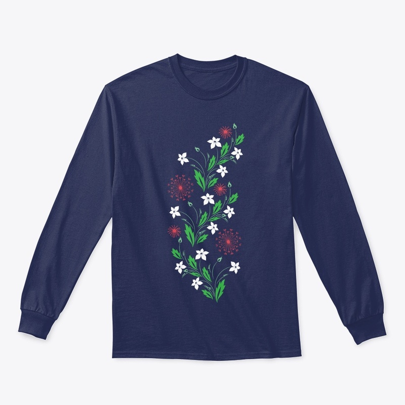 Art Nouveau Boho Wildflowers Flowers tee