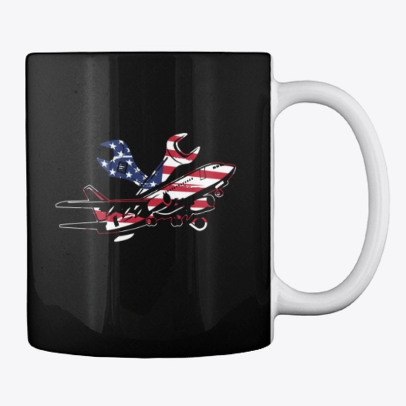 Aircraft Mechanic US Flag Shirt
