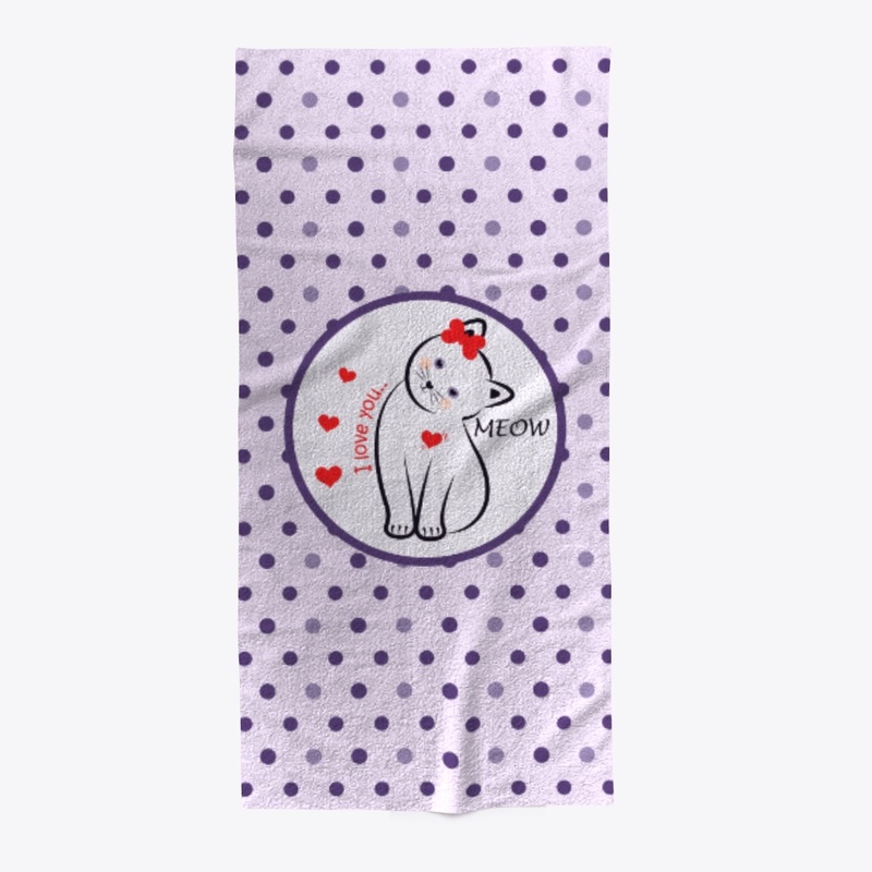 Cat says i love you - lover gifts idea
