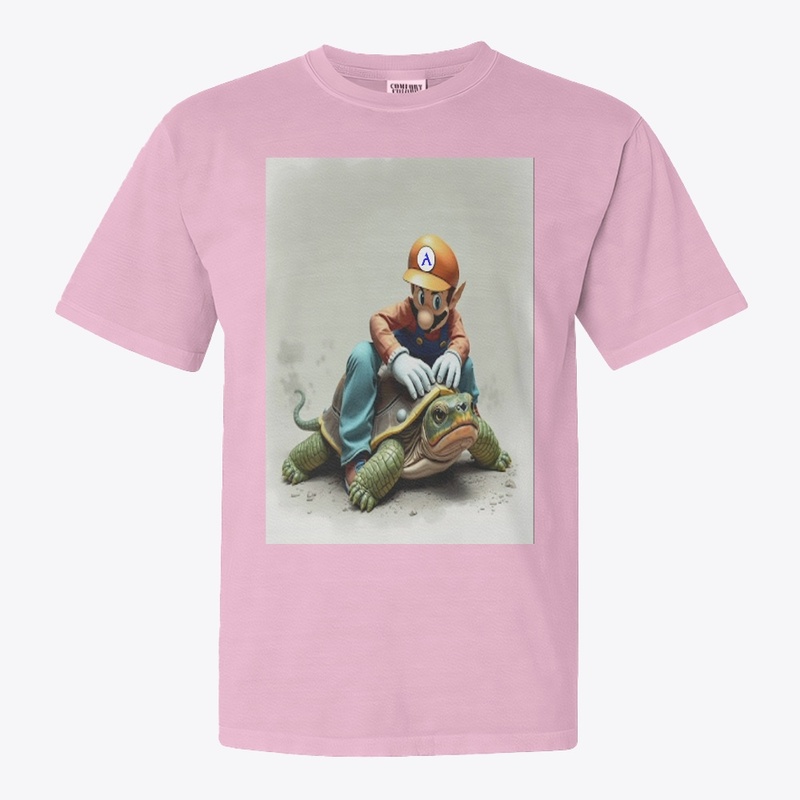 Plumber Cuddles With Turtle