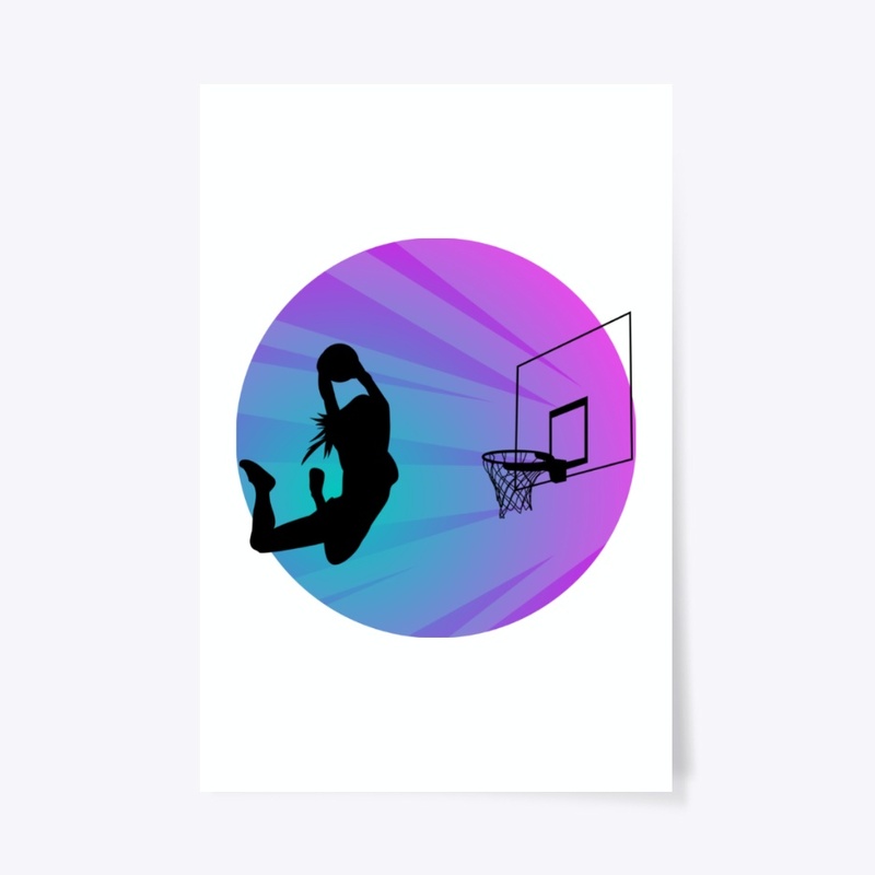 Basketball - Female Player With Big Dunk