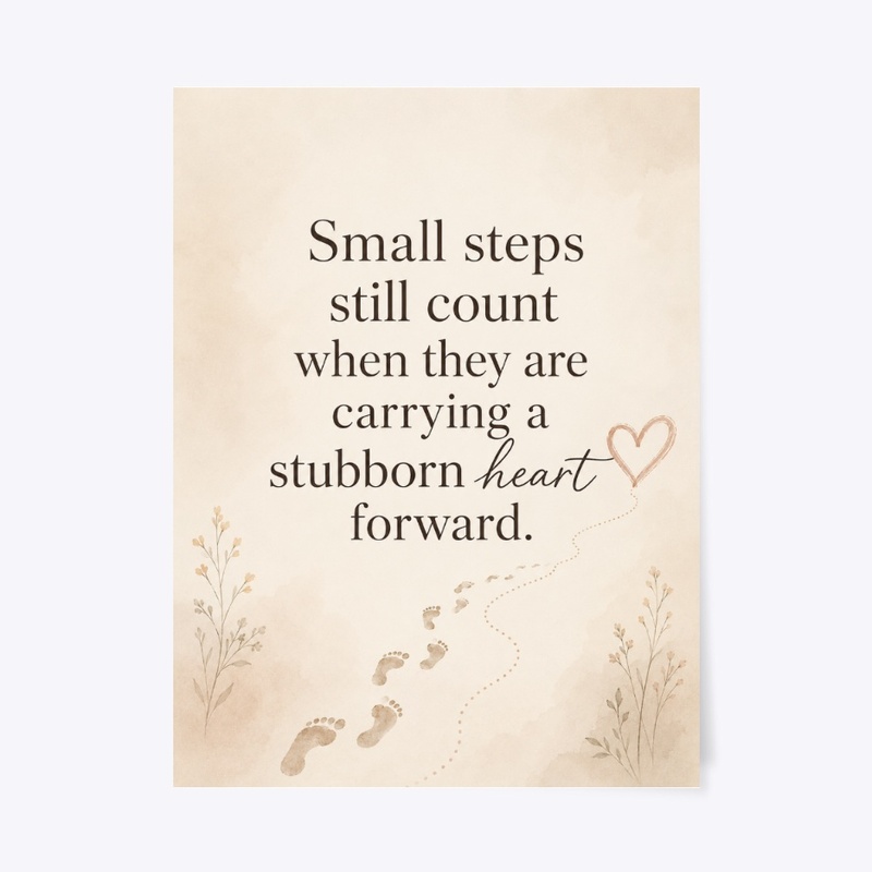 Small Steps Heart Print