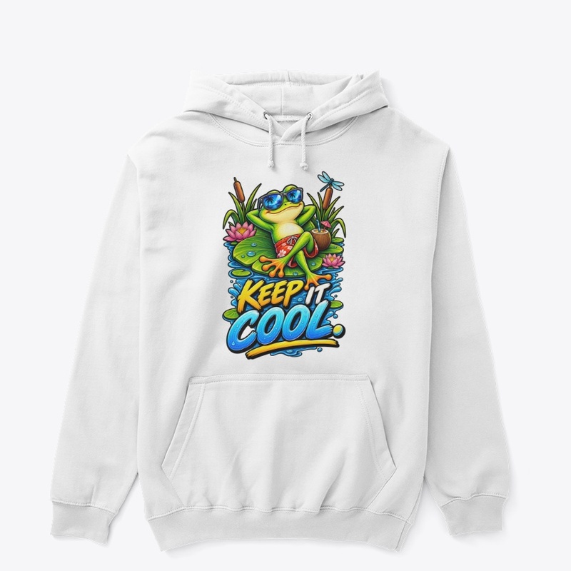 Keep It Cool Funny Frog T-Shirt Design 