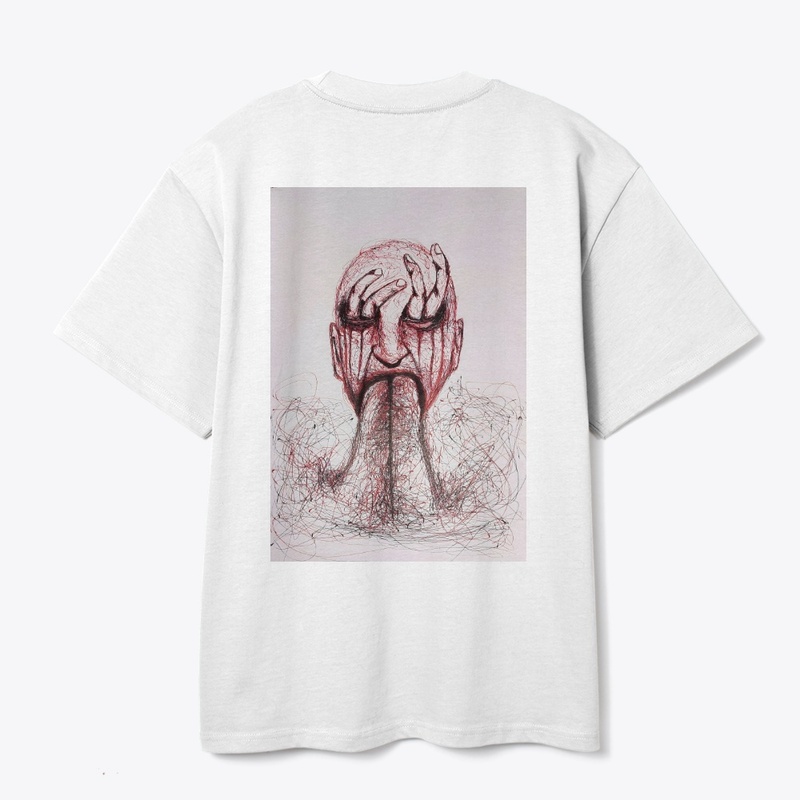 Crimson Howl – Abstract Skull