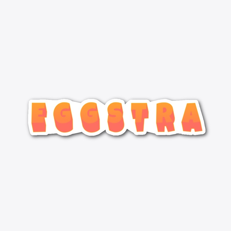 Eggstra 3D typography graphic