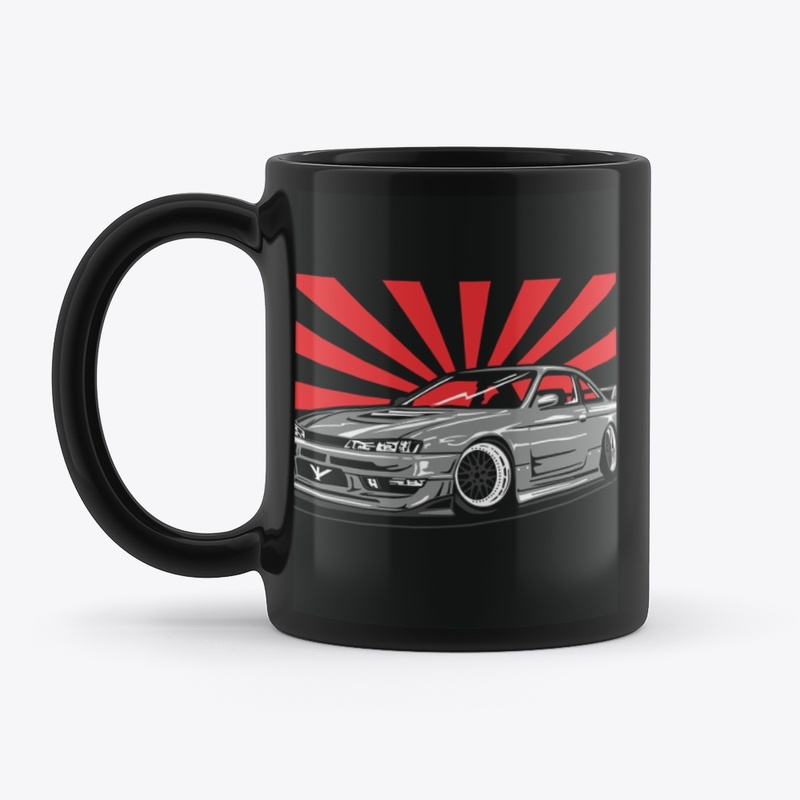 Black Mug Red stripes 4Carlovers