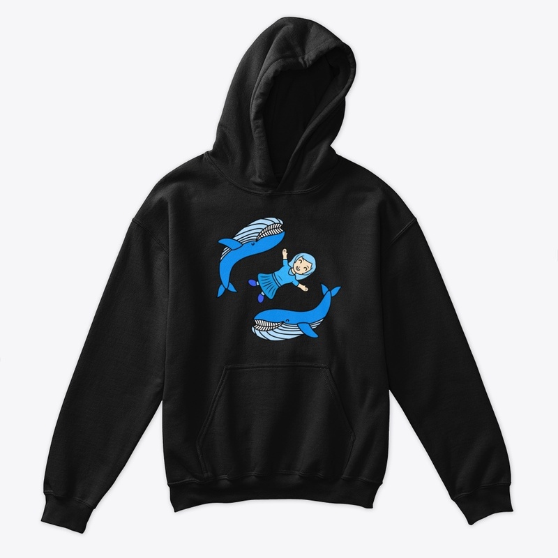 Cute girl with funny whales