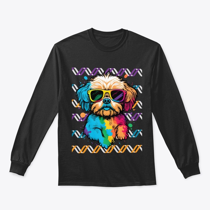 cute dog with glasses