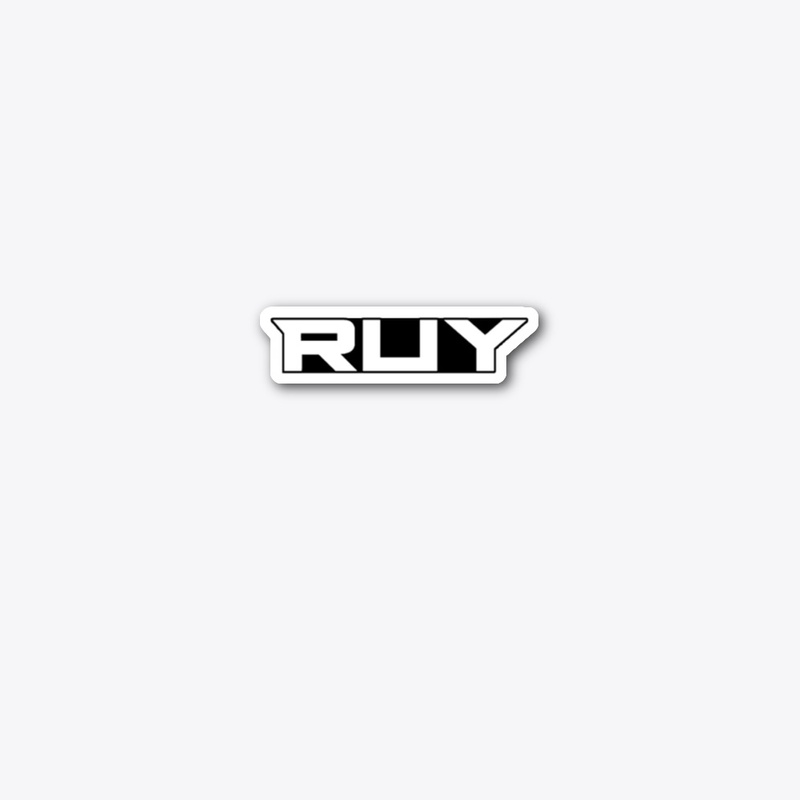 RUY Sticker Black Background 