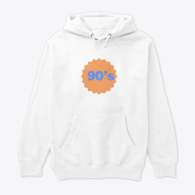 90s Nostalgia Blue & Peach Retro Tee