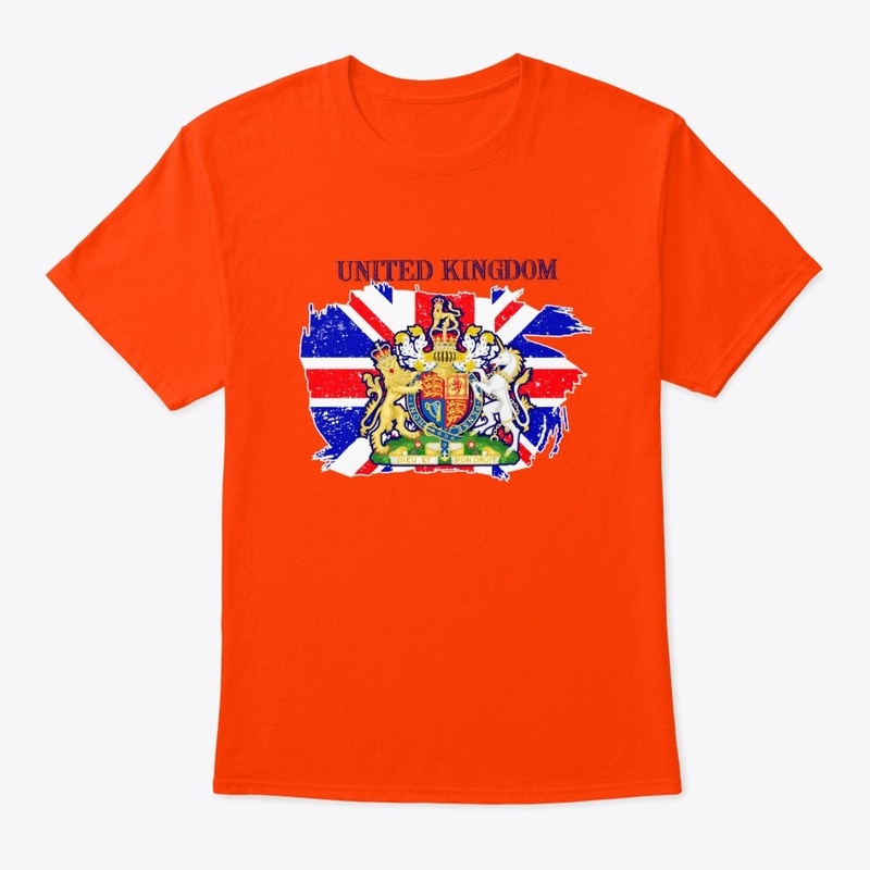 UK Crest w/distressed Flag