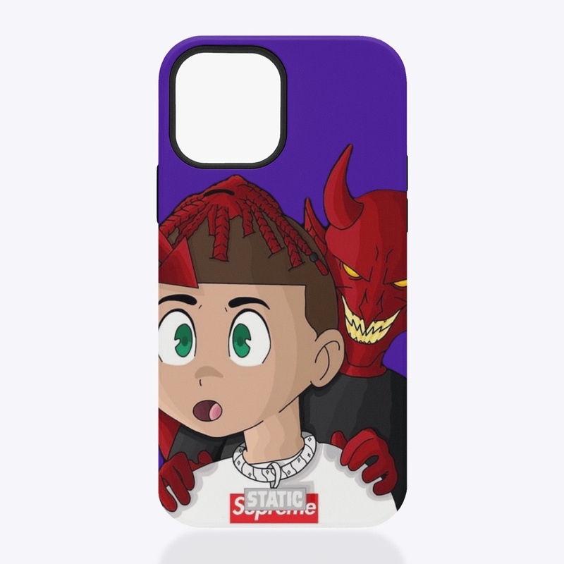 LIL STATIC "DEMONS" IPHONE CASE PURPLE