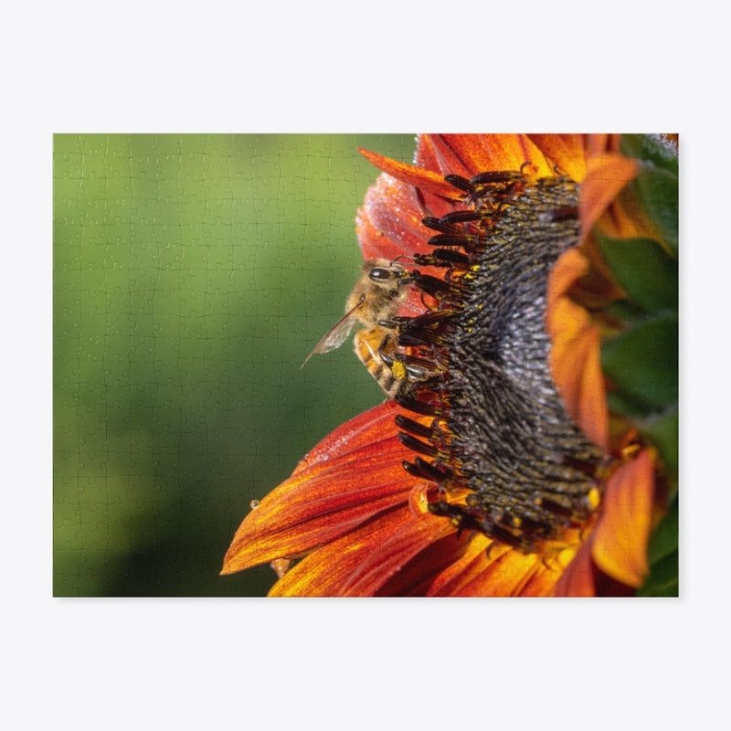 Honey Bee on Sunflower Jigsaw Puzzle 
