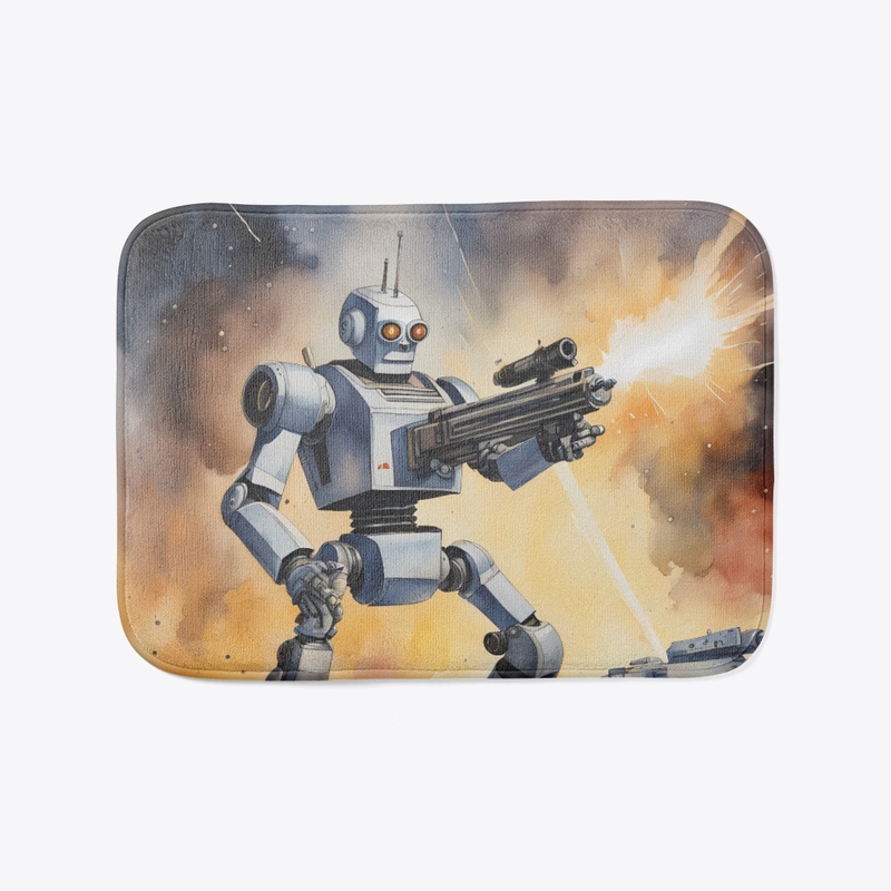 A digital painting of a robot