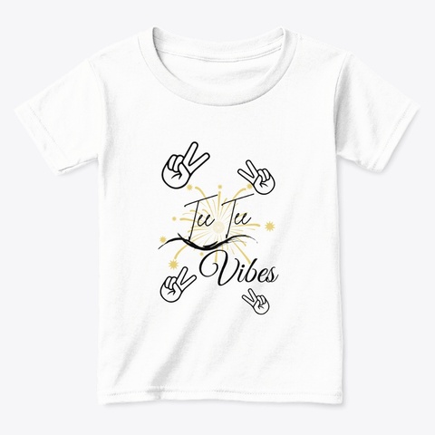 Tee Tee Vibes White  T-Shirt Front