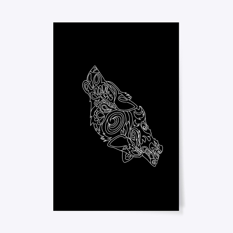 Wolf minimal art