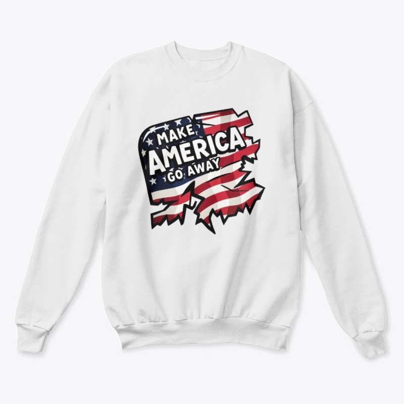 MAGA “Make American Go Away Torn Flag“ 