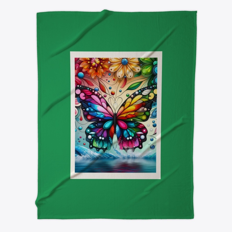 Floral Harmony : Butterfly & Blooms