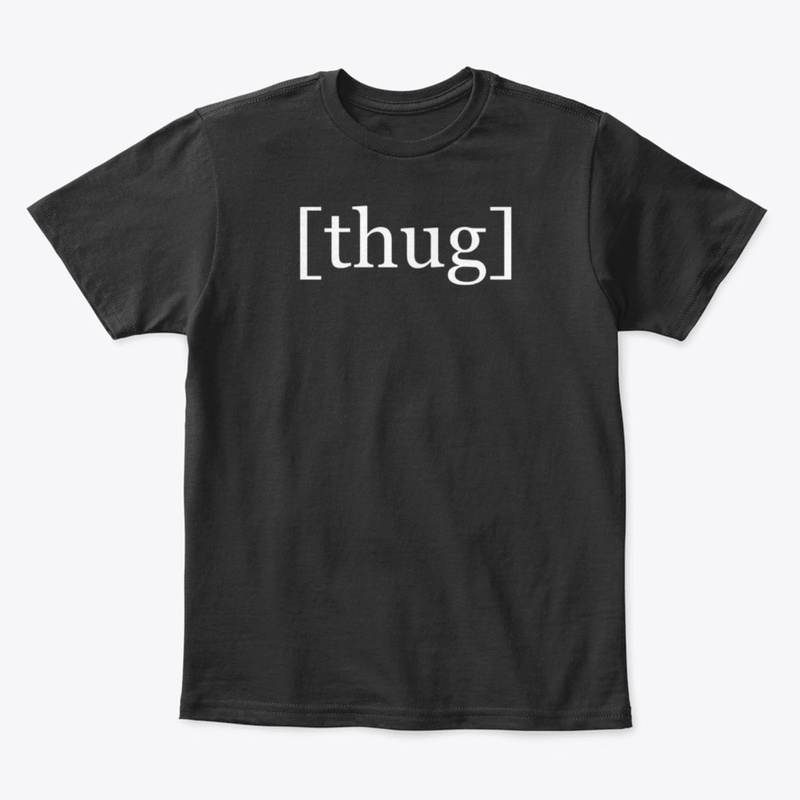 Thug in White on a Black Background
