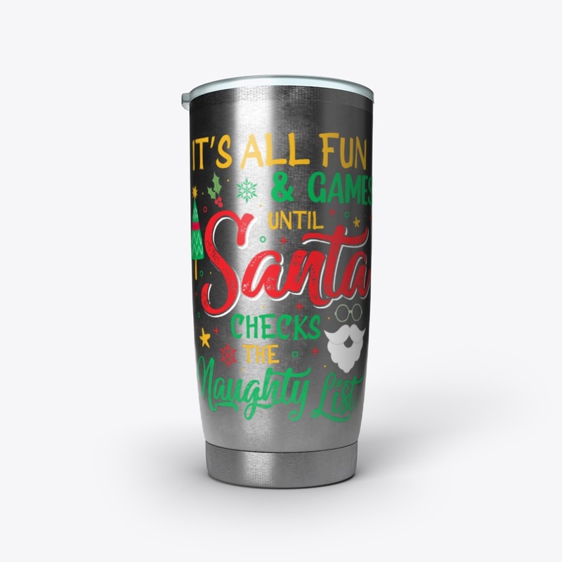 SANTA CHECKS THE NAUGHTY LIST ACESSORIES