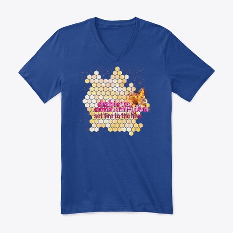 Set Fire To The Hive True Royal T-Shirt Front