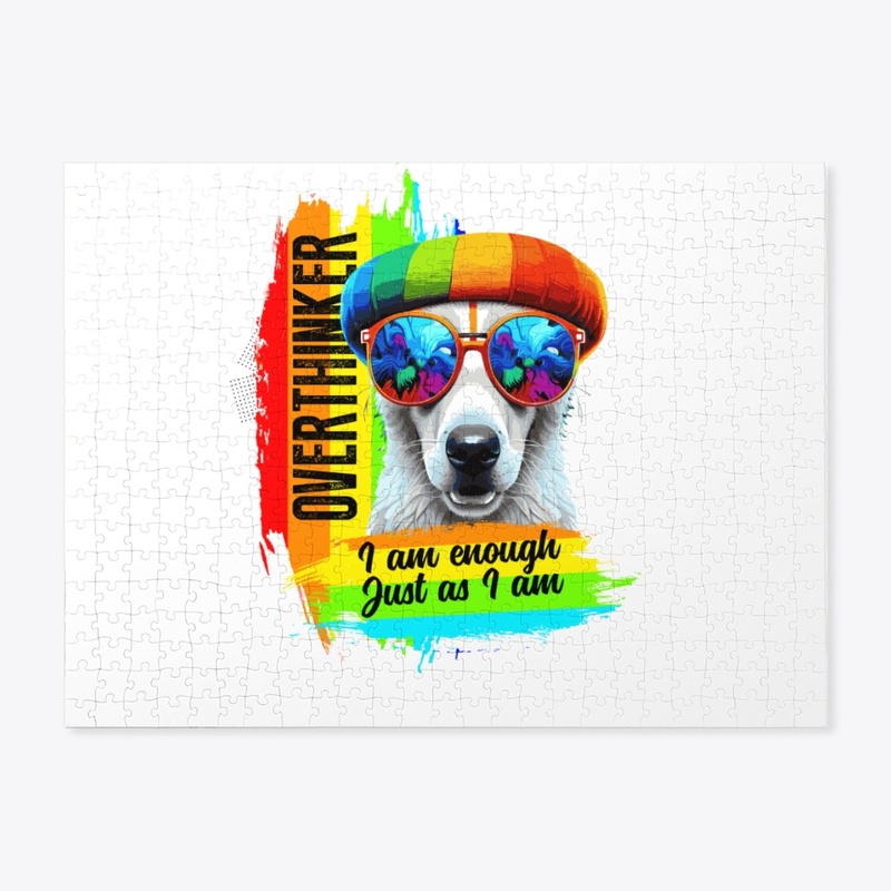 Rainbow Cute Dog T-Shirt Design