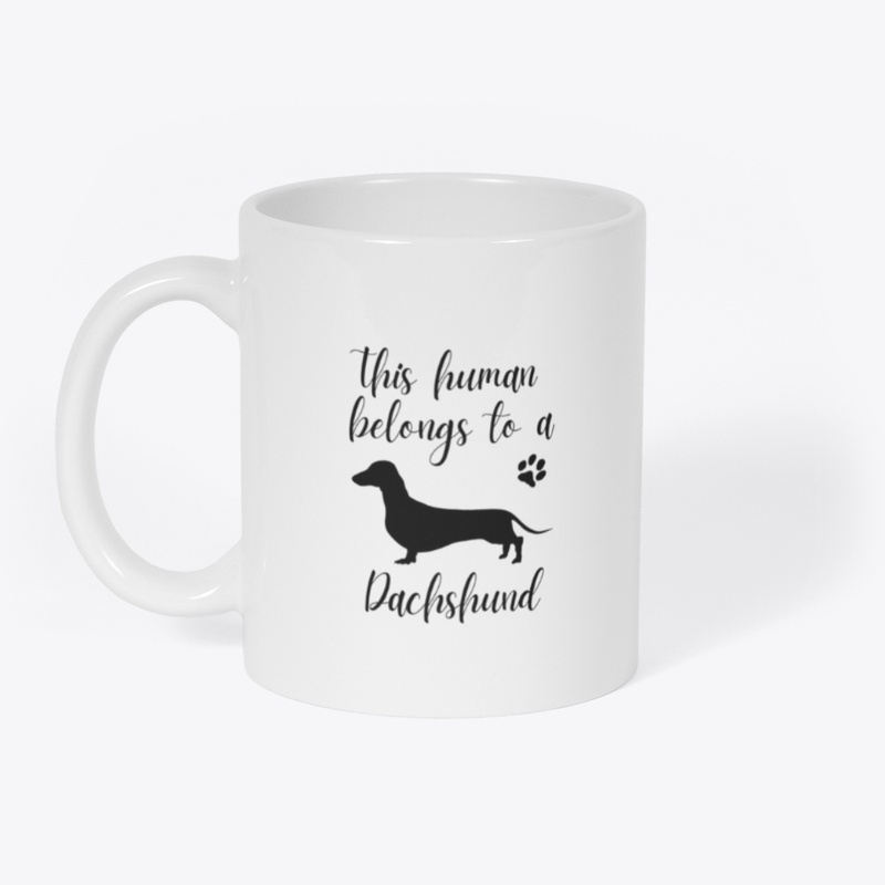 This human belongs to a Dachshund