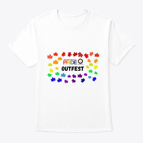 Columbia Montour Pride Outfest Merch White T-Shirt Front