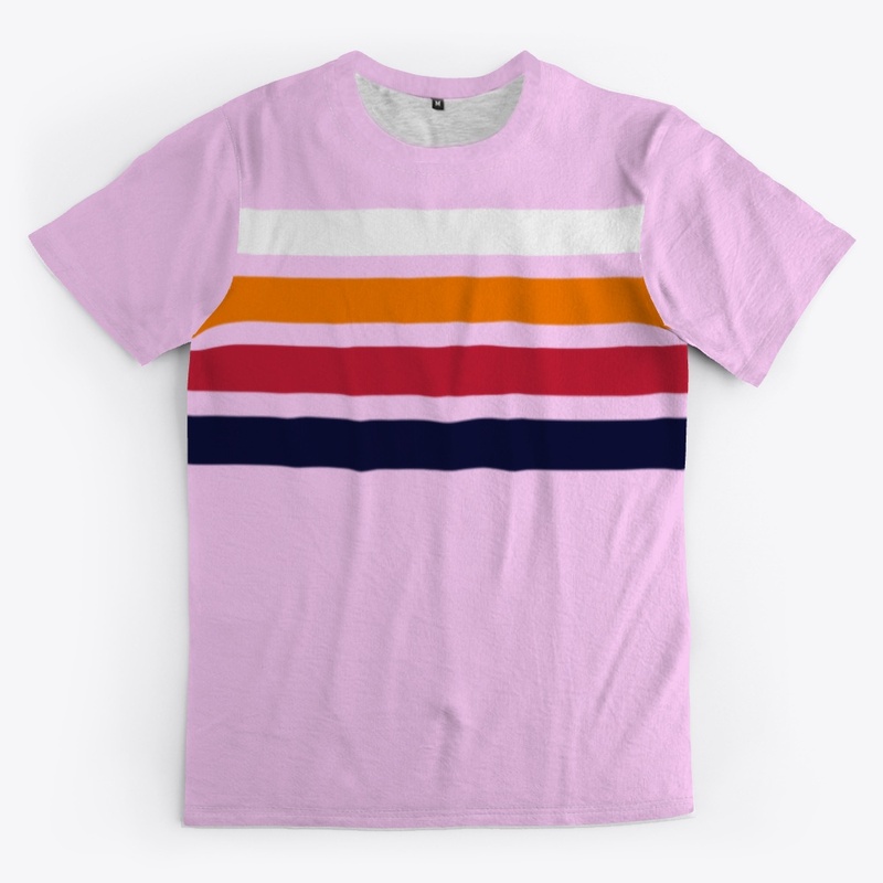 Tsuneoki Abstract Colorful Retro Stripes