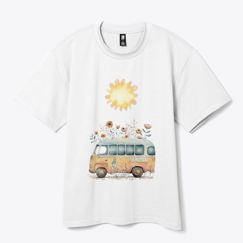 Retro Floral Van Under the Sun 